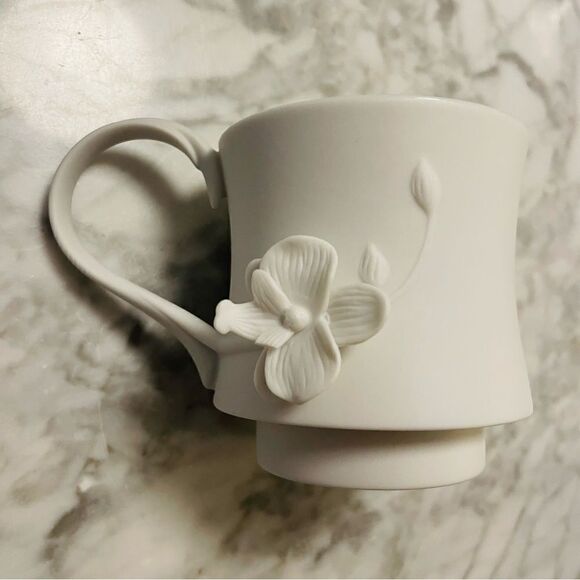 Teavana Orchid White Bisque Porcelain Tea Set - Picture 11 of 16